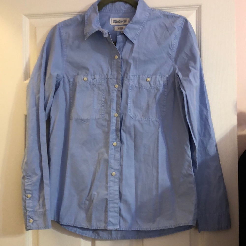 Madewell Light Blue Button Down Collared Shirt - image 2